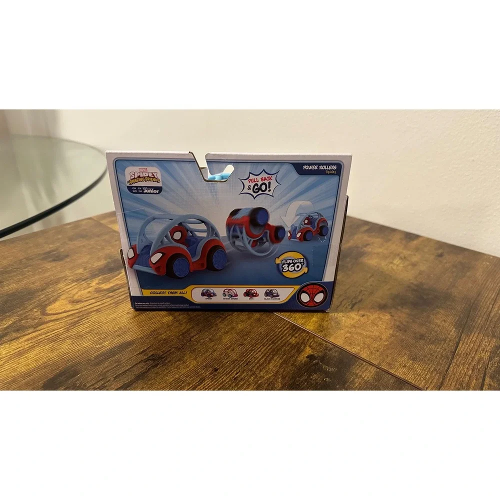 Marvel Spidey and His Amazing Friends Power Rollers Spidey Pull Back Toy Car
